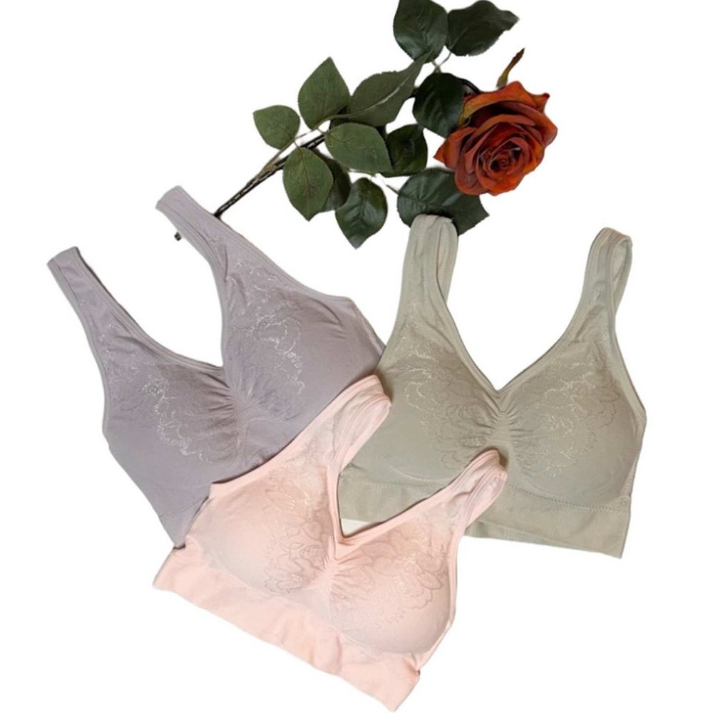 Rhonda Shear Jacquard Ahh Bra 3PK SMALL (RS-12) - Picture 1 of 5
